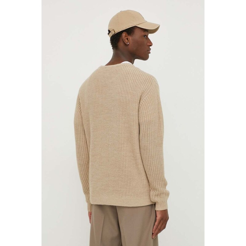 American Vintage maglione in misto lana uomo colore beige