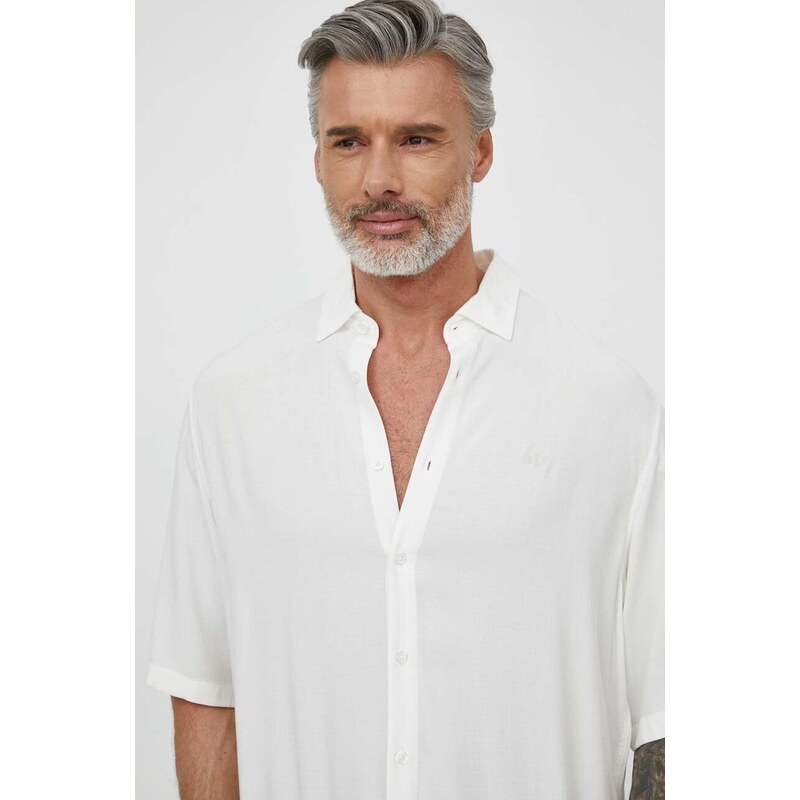 Armani Exchange camicia uomo colore bianco