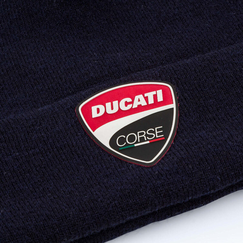 Berretto blu da uomo con badge gommato Ducati Corse
