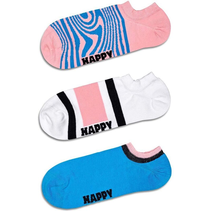 Happy Socks calzini Dizzy No Show Socks pacco da 3