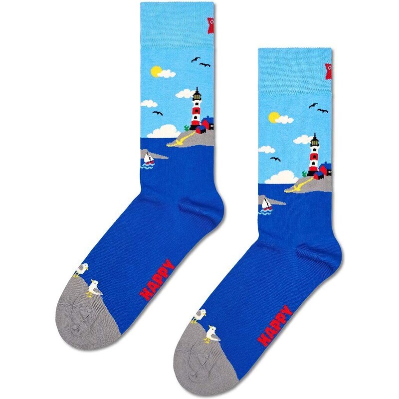 Happy Socks calzini Lighthouse Sock colore blu