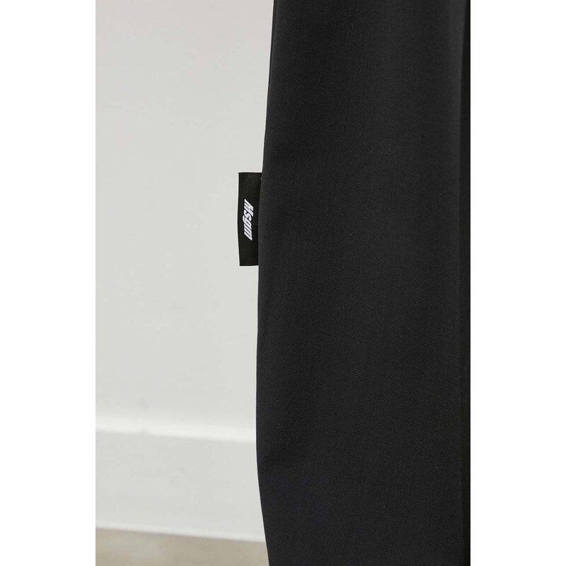 MSGM pantaloni in lana colore nero