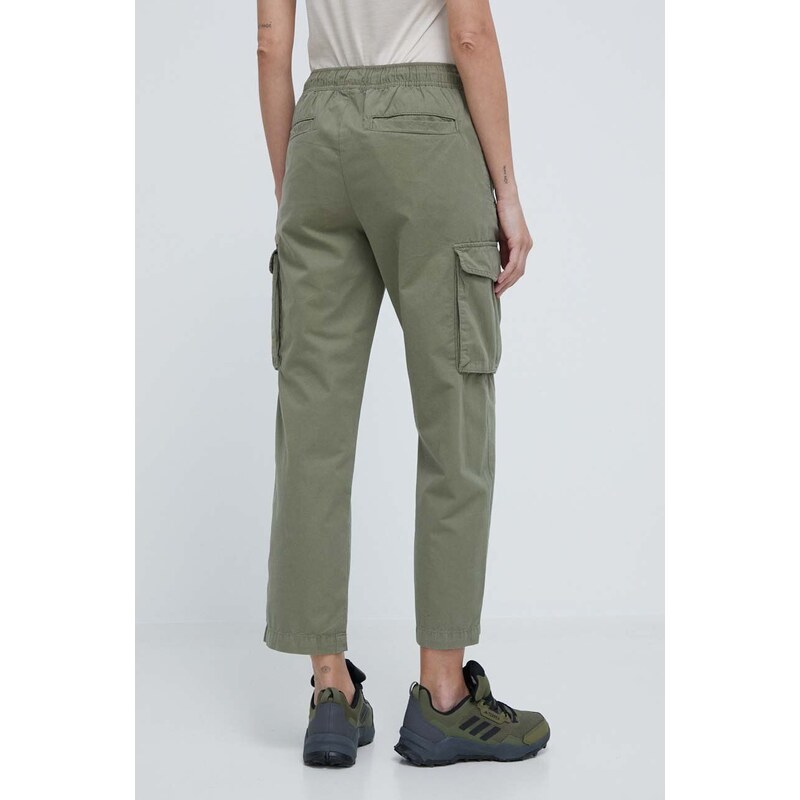 Napapijri pantaloni in cotone colore verde
