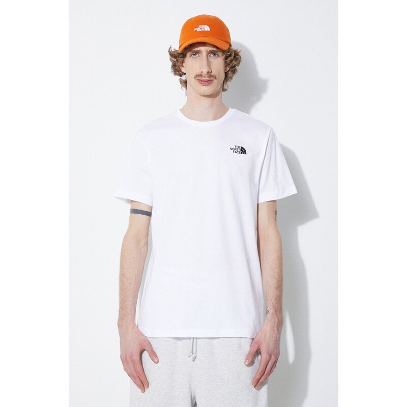 The North Face t-shirt in cotone M S/S Redbox Celebration Tee uomo colore bianco NF0A87NVFN41
