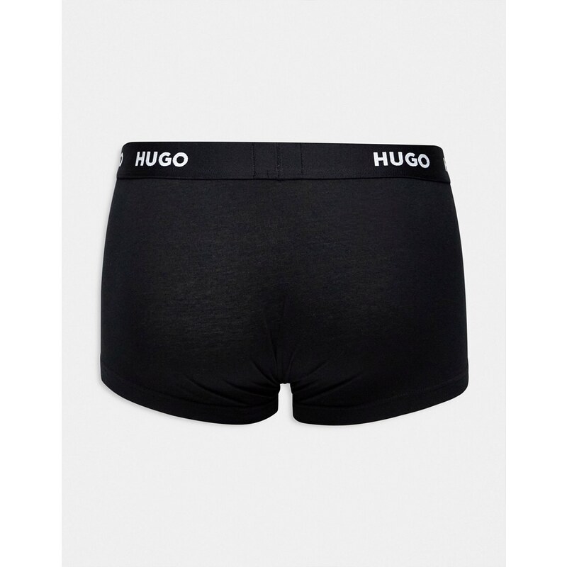 Hugo Red HUGO bodywear - Confezione da 3 paia di boxer aderenti con elastico in vita con logo, colore nero