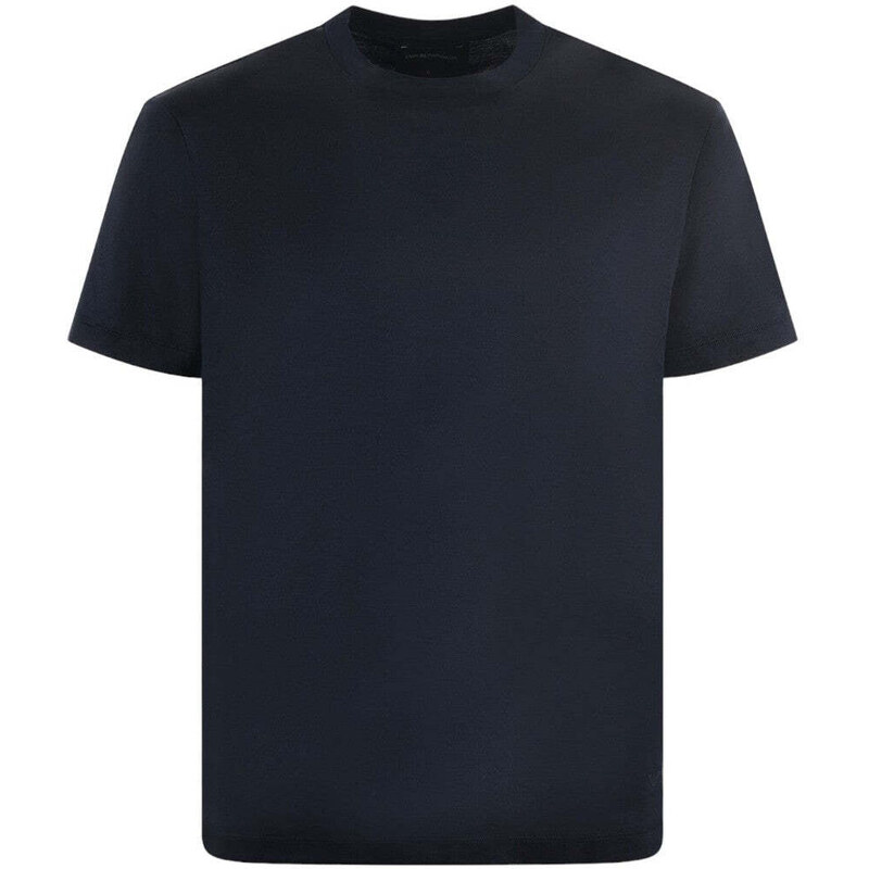 Emporio Armani T-shirt in Lyocell e Cotone con Logo