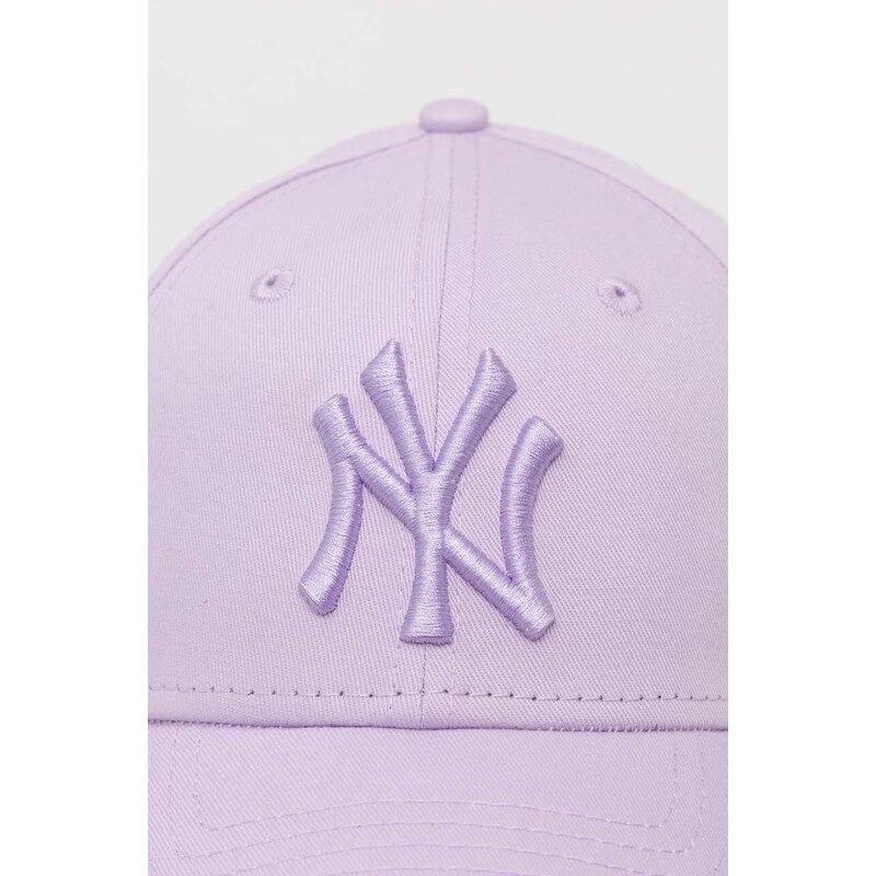 New Era berretto da baseball in cotone colore violetto con applicazione NEW YORK YANKEES
