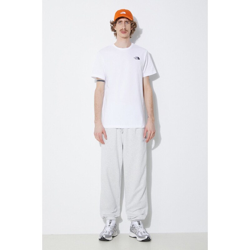The North Face t-shirt in cotone M S/S Redbox Celebration Tee uomo colore bianco NF0A87NVFN41