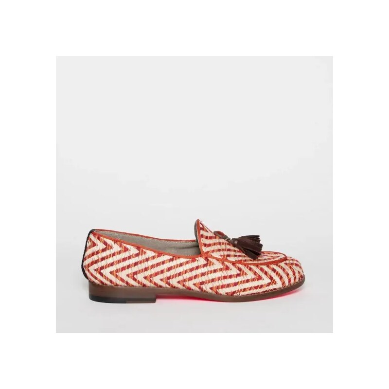 MOCASSINI LUSSO UOMO IN TESSUTO SCOZZESE GAROFALO GIANBATTISTA - Foto 5