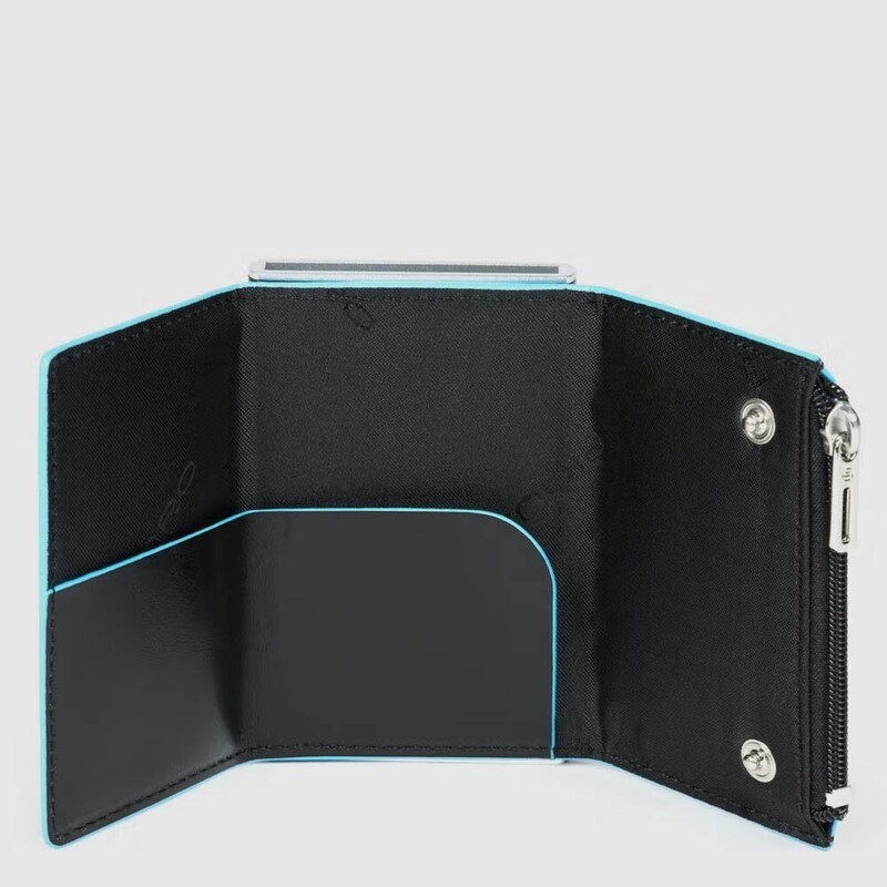 PIQUADRO Compact wallet per banconote e carte Blue Square