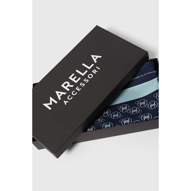 Marella foulard in seta colore blu navy