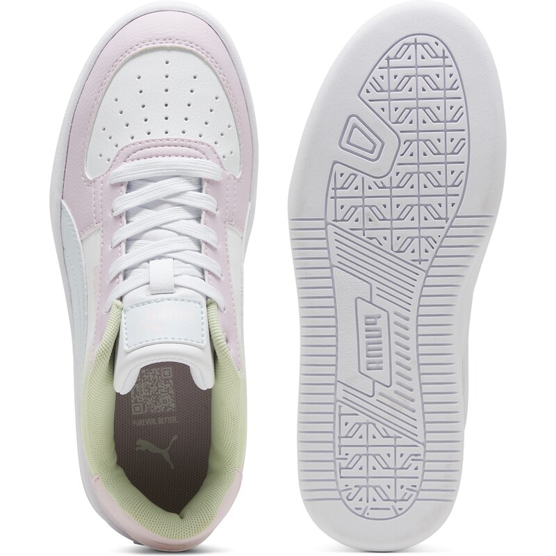 Sneakers bianche da ragazza con dettagli multicolore Puma Caven 2.0 Block Jr