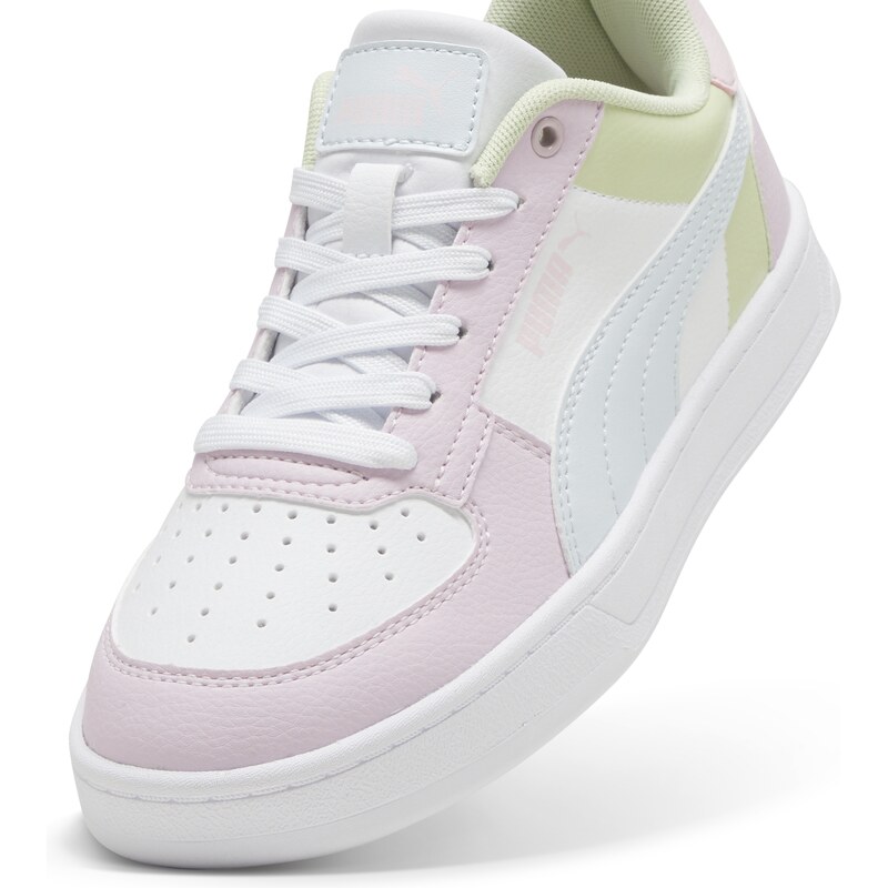 Sneakers bianche da ragazza con dettagli multicolore Puma Caven 2.0 Block Jr