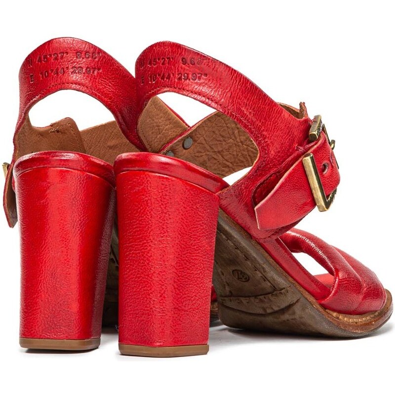 A.S.98 sandalo BASILE in pelle rossa
