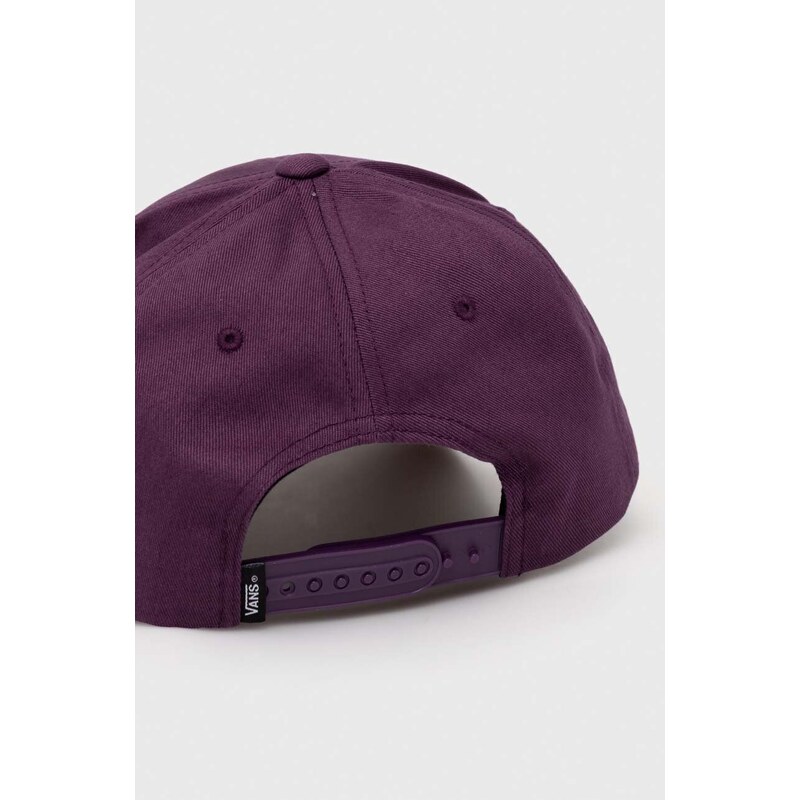 Vans berretto da baseball in cotone colore violetto con applicazione