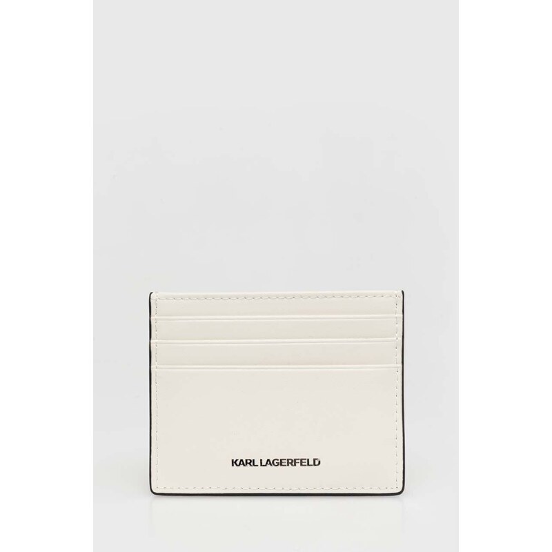 Karl Lagerfeld portacarte in pelle colore bianco