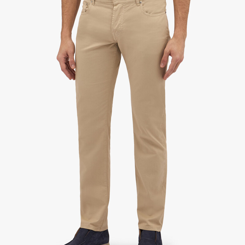 Brooks Brothers Pantalone a cinque tasche beige in cotone elasticizzato - male Pantaloni casual Beige 30