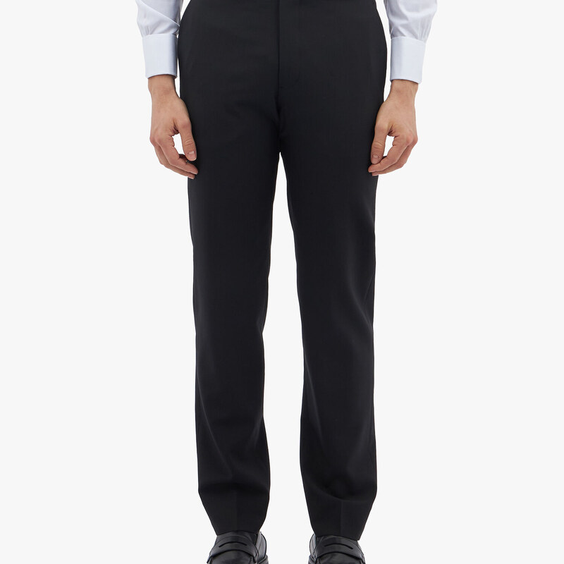 Brooks Brothers Pantalone elegante Milano slim fit in twill - male Outlet Uomo Nero 32