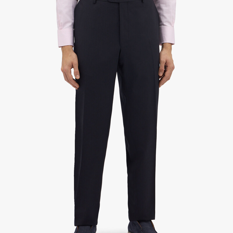 Brooks Brothers Pantalone navy scuro in lana vergine elasticizzata - male Pantaloni Navy scuro 30