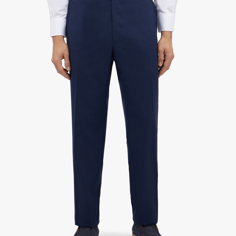 Brooks Brothers Pantalone navy in lana vergine elasticizzata - male Pantaloni Navy 30