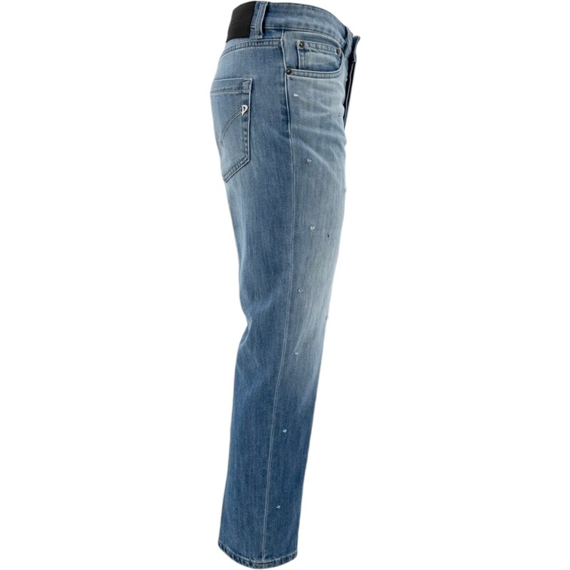 Dondup jeans donna koons denim chiaro con strass