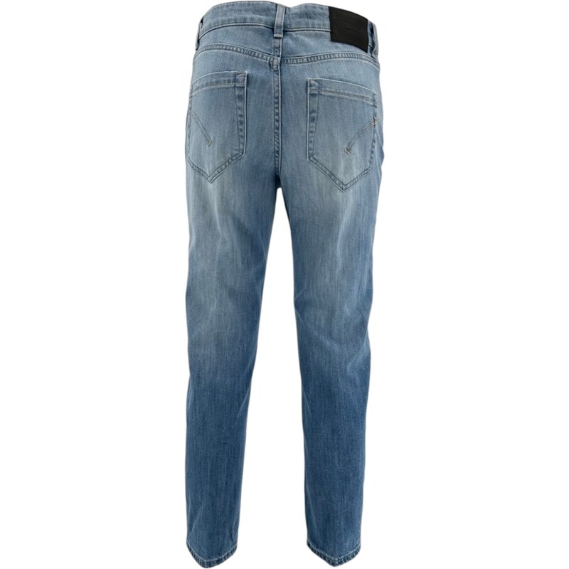 Dondup jeans donna koons denim chiaro con strass