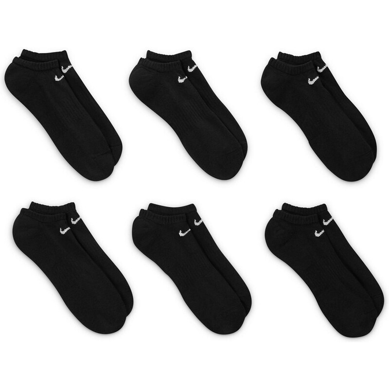 Nike Training - Everyday Cushioned - Confezione da 6 paia di calzini sportivi imbottiti neri-Nero