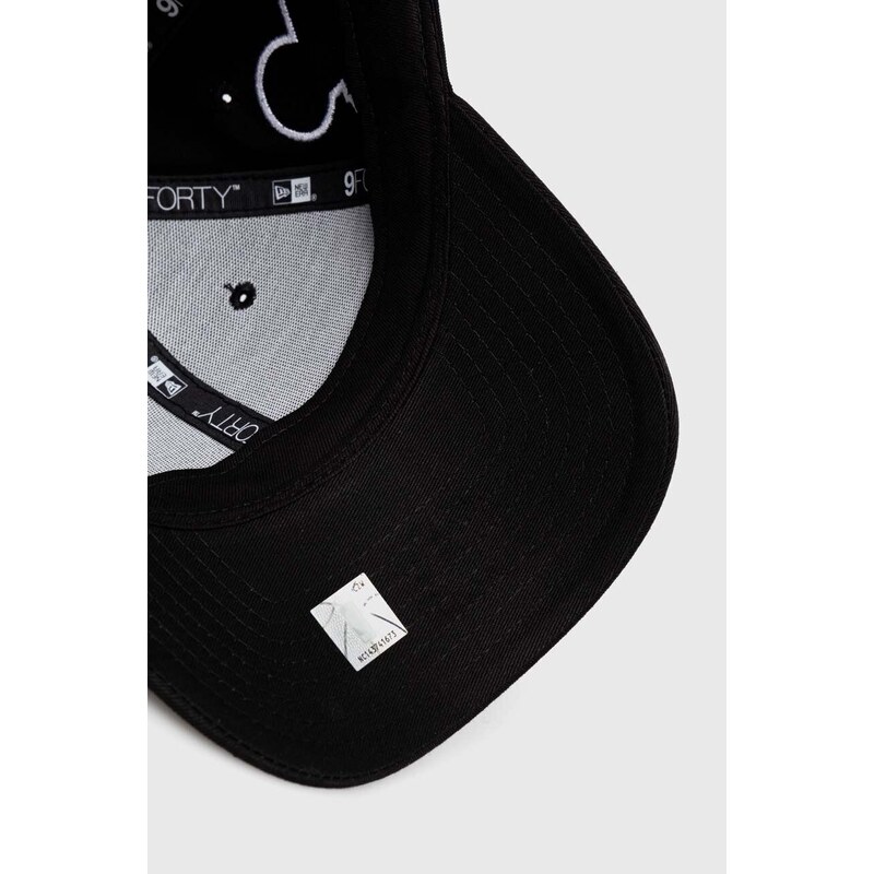 New Era berretto da baseball in cotone colore nero con applicazione LOS ANGELES LAKERS