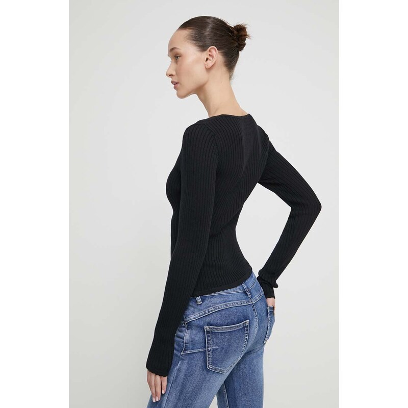 Moschino Jeans maglione in cotone colore nero