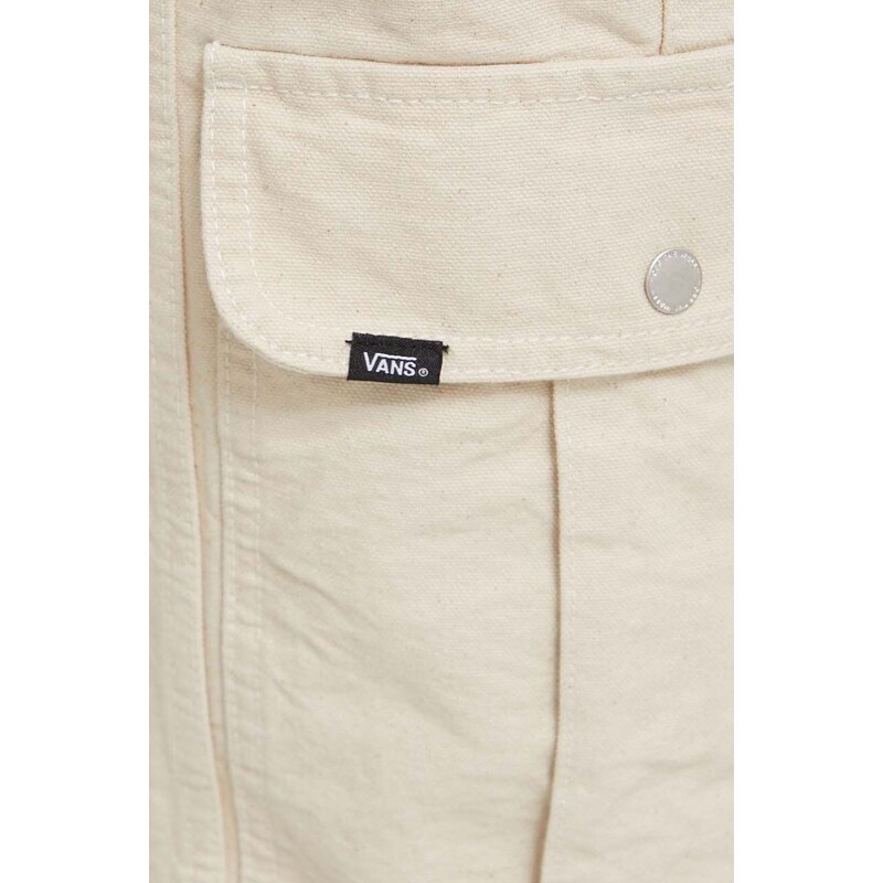 Vans pantaloni in cotone colore beige