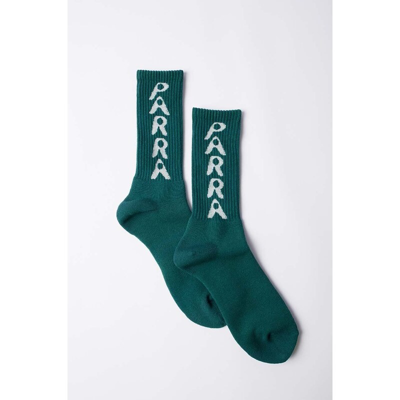 by Parra calzini Hole Logo Crew Socks uomo colore verde 51177