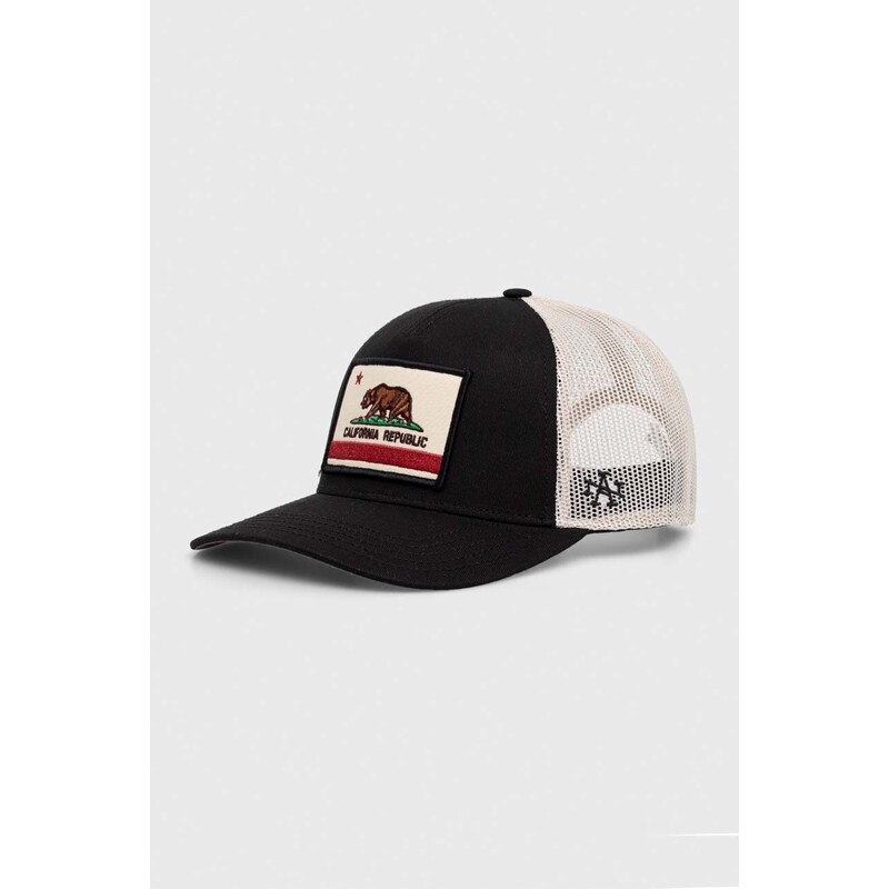 American Needle berretto da baseball California colore nero con applicazione