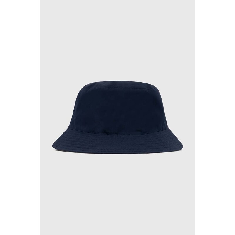Barbour cappello reversibile Hutton Reversible Bucket Hat colore blu navy MHA0839