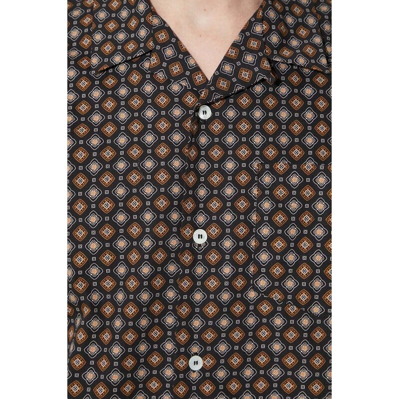 A.P.C. camicia in cotone chemisette lloyd uomo colore nero COGXP-H12495