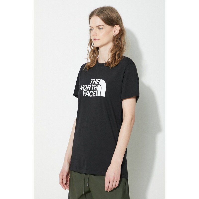 The North Face t-shirt in cotone W S/S Relaxed Easy Tee donna colore nero NF0A87N9JK31