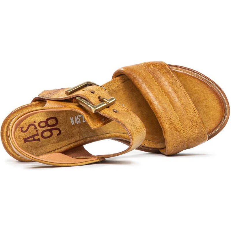 A.S.98 sandalo BASILE in pelle gialla
