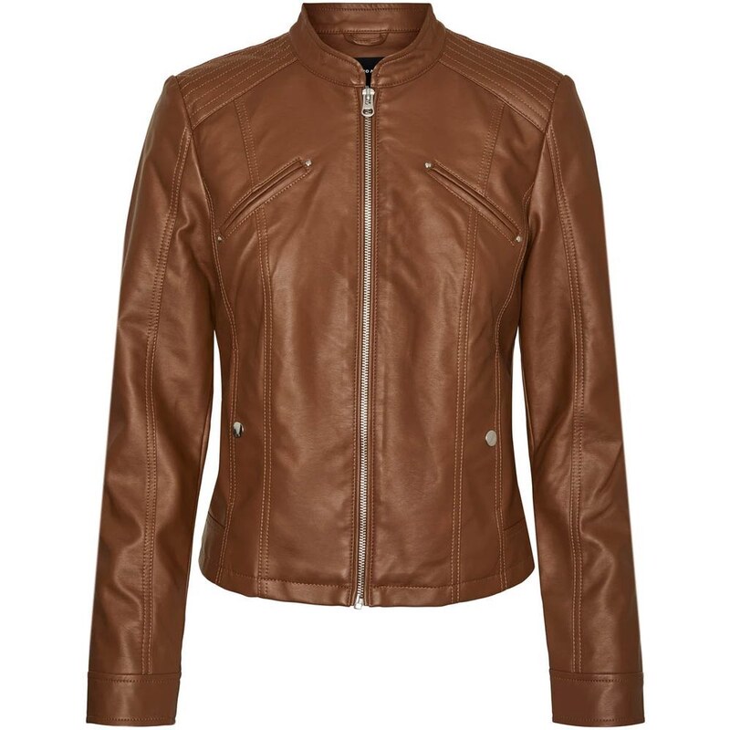 Vero Moda Giacca girocollo in ecopelle