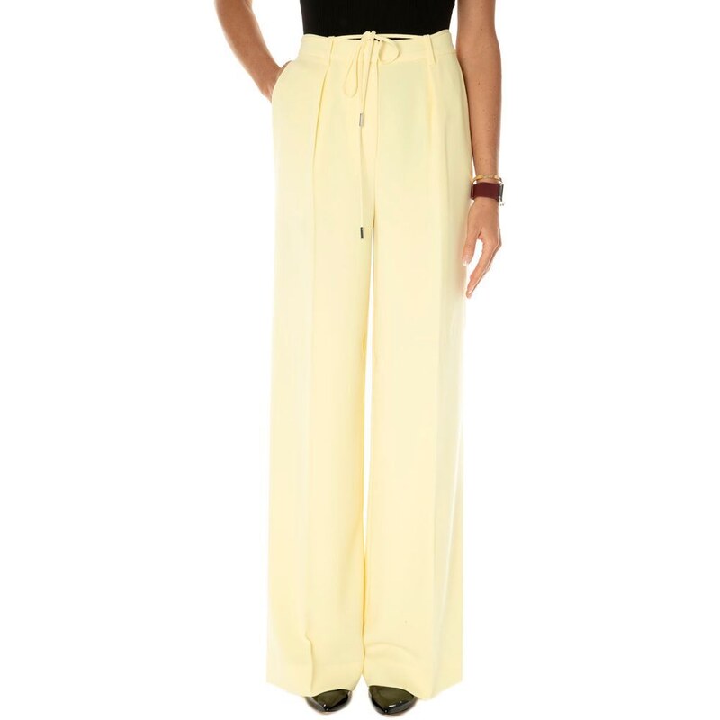 Calvin Klein Pantalone dritto in satin di viscosa