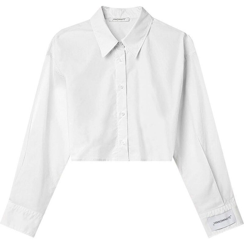 Hinnominate Camicia bianca cropped con elastico sul retro