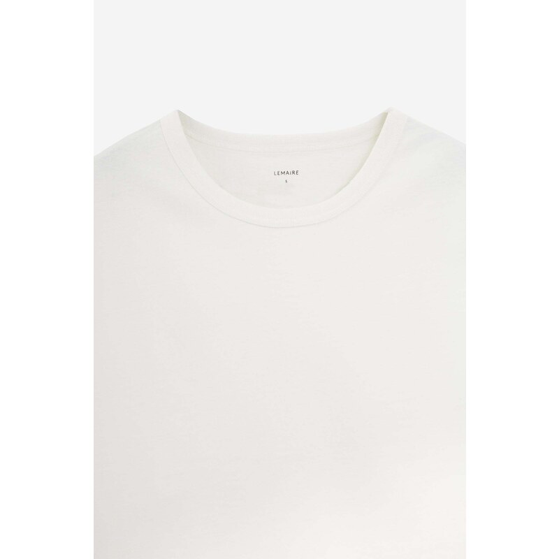 LEMAIRE T-Shirt CAP SLEEVE in cotone bianco