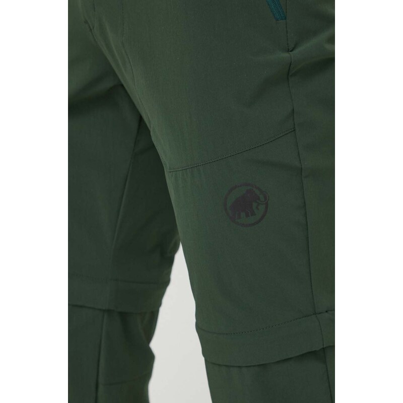 Mammut pantaloni da esterno Runbold Zip Off colore verde