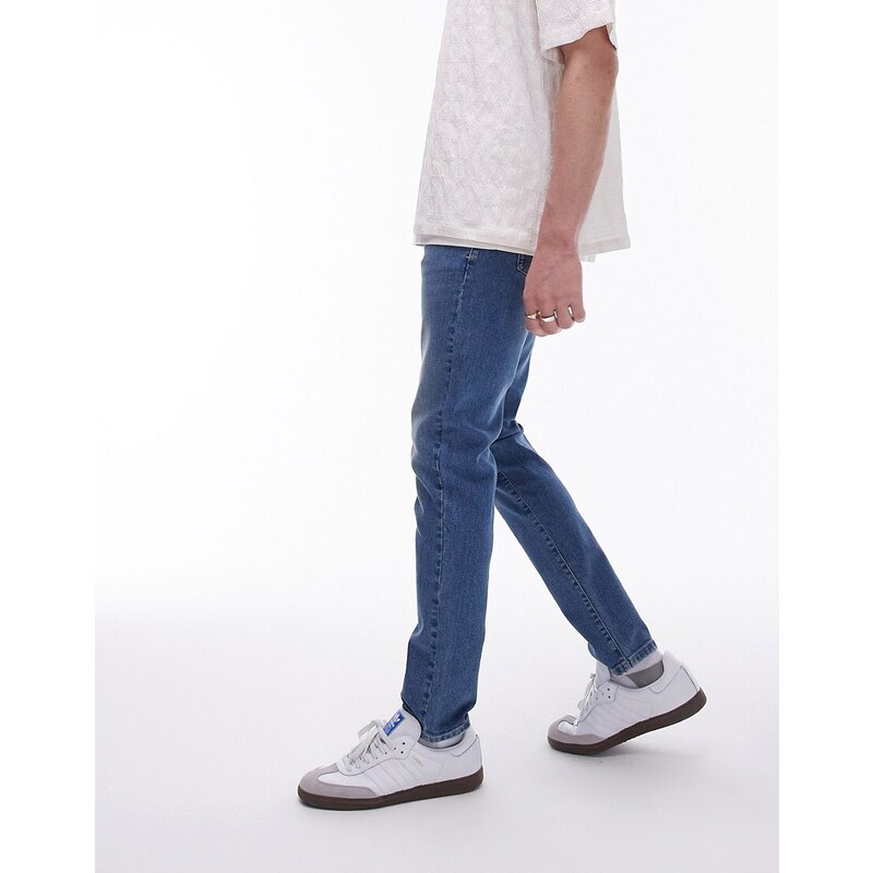 Topman - Jeans skinny lavaggio blu medio