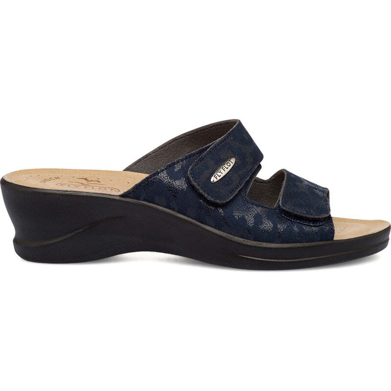 Ciabatte da donna blu con sottopiede anti-shock Fly Flot
