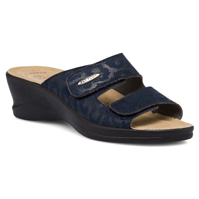 Ciabatte da donna blu con sottopiede anti-shock Fly Flot