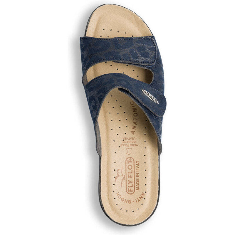 Ciabatte da donna blu con sottopiede anti-shock Fly Flot