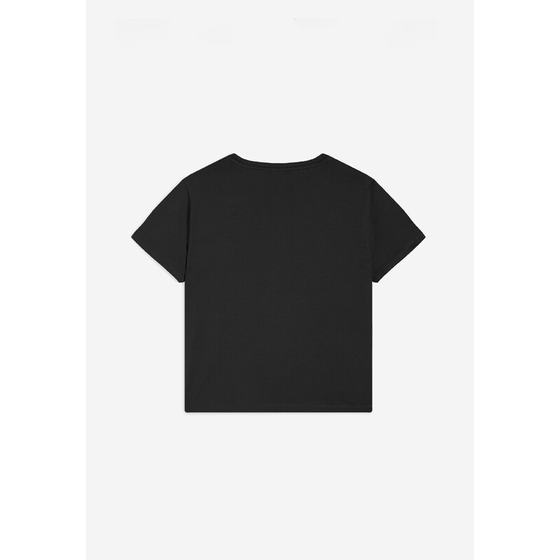 Freddy T-shirt donna in jersey corta in vita con piccola stampa