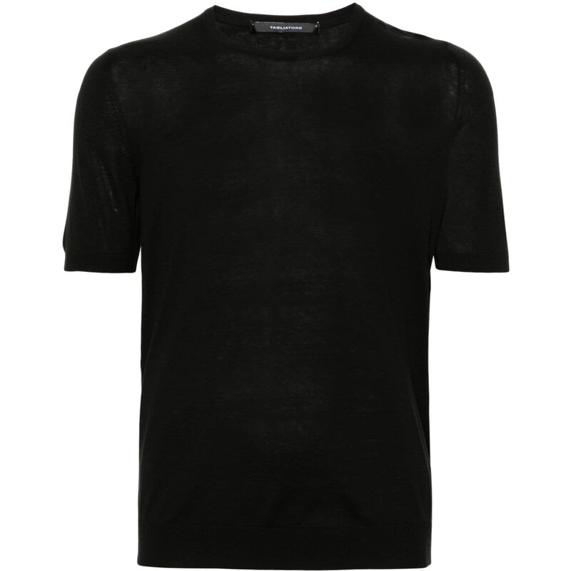 TAGLIATORE T-shirt nera maglia fine seta