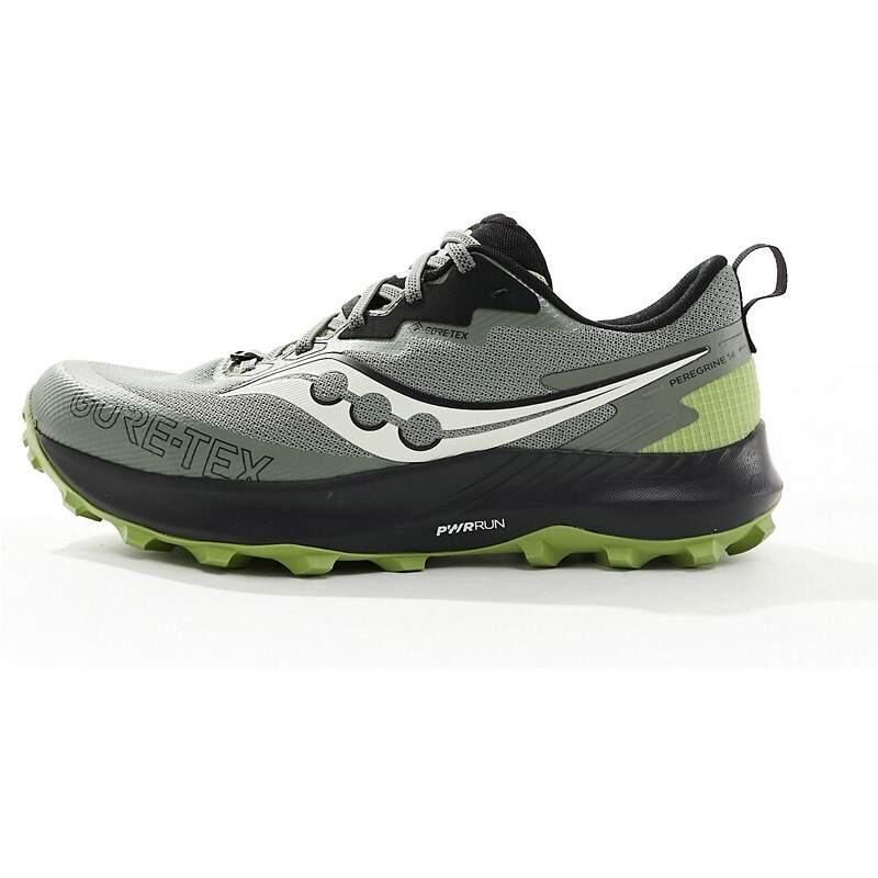 Saucony - Peregrine 14 GTX Neutral - Sneakers da trail color ramo e oliva-Grigio