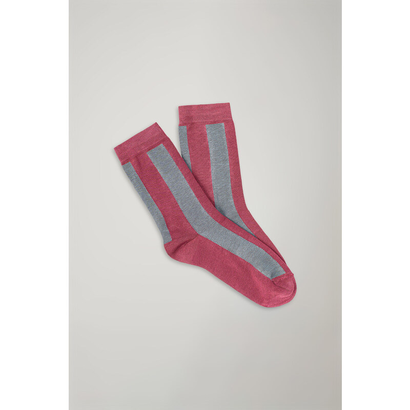 Calze Autoreggenti A Righe Carte Da Gioco Per Donna - Foto 4