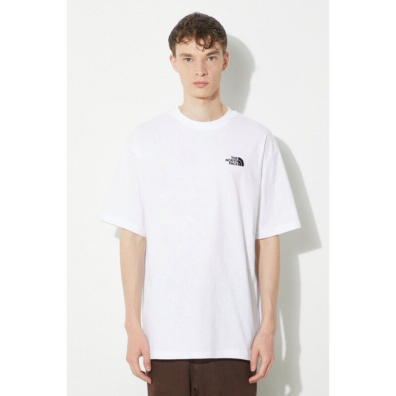 The North Face t-shirt in cotone M S/S Essential Oversize Tee uomo colore bianco con applicazione NF0A87NRFN41